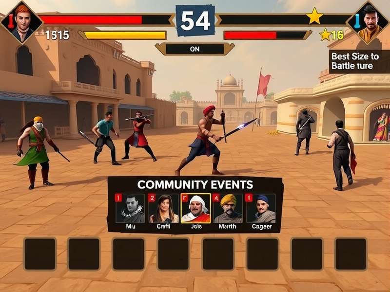 Faridkot Gladiators gameplay screenshot showing character battle